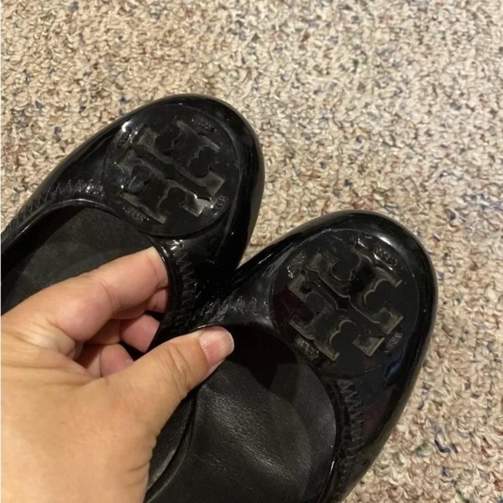 Tory Burch Glossy Black Flats - Picture 3 of 6